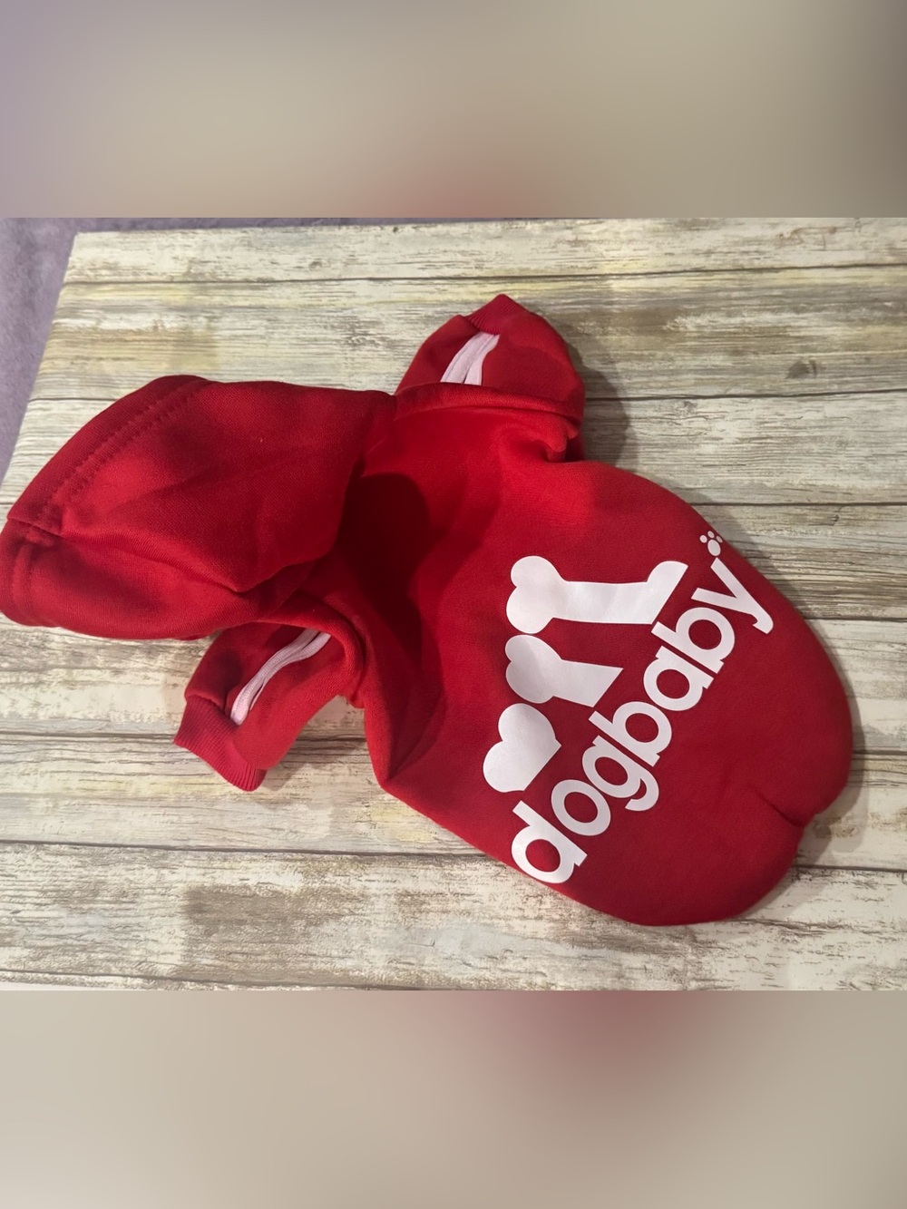 Red Pullover Hoodie for Small Dogs